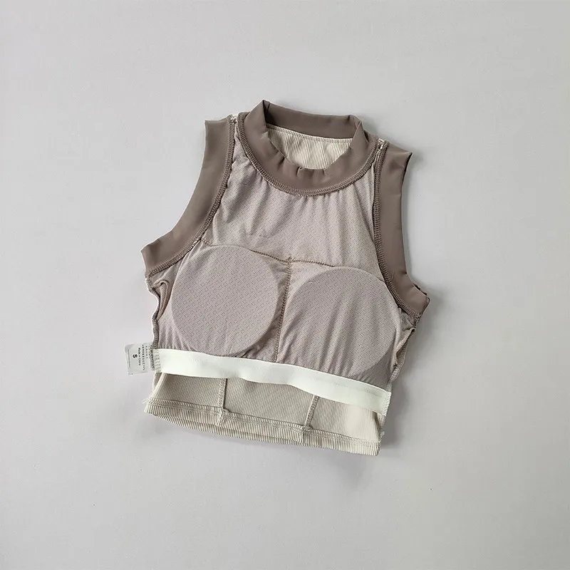 2023 New Yoga Vest Women Sports Bra Gym Fitness Seamless High Impact Padded Underwear Vest Running Bras Workout Top Sports Tops