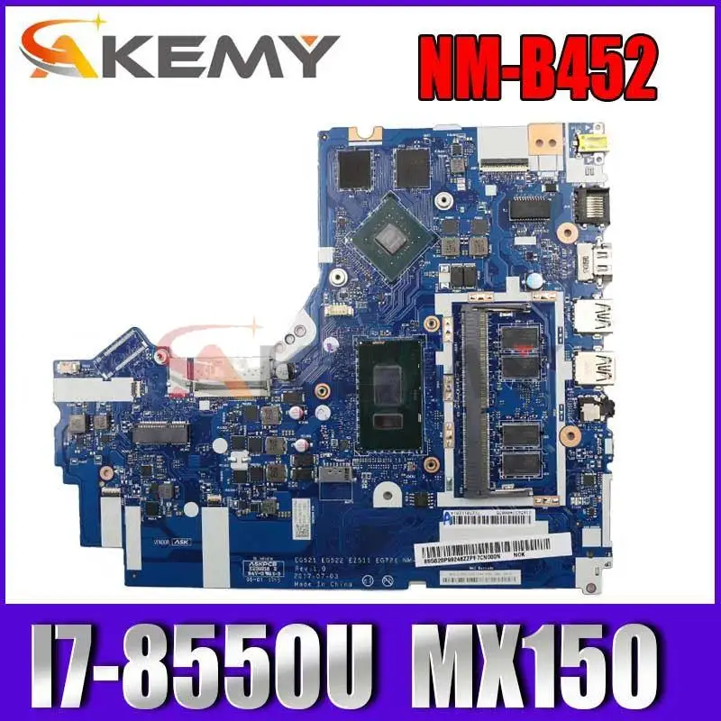 

Original Laptop For Lenovo Ideapad 330-15IKB/330-17IKB Motherboard mainboard CPU I7-8550 SWG RAM 4G GPU X150 4G FRU 5B20R19915