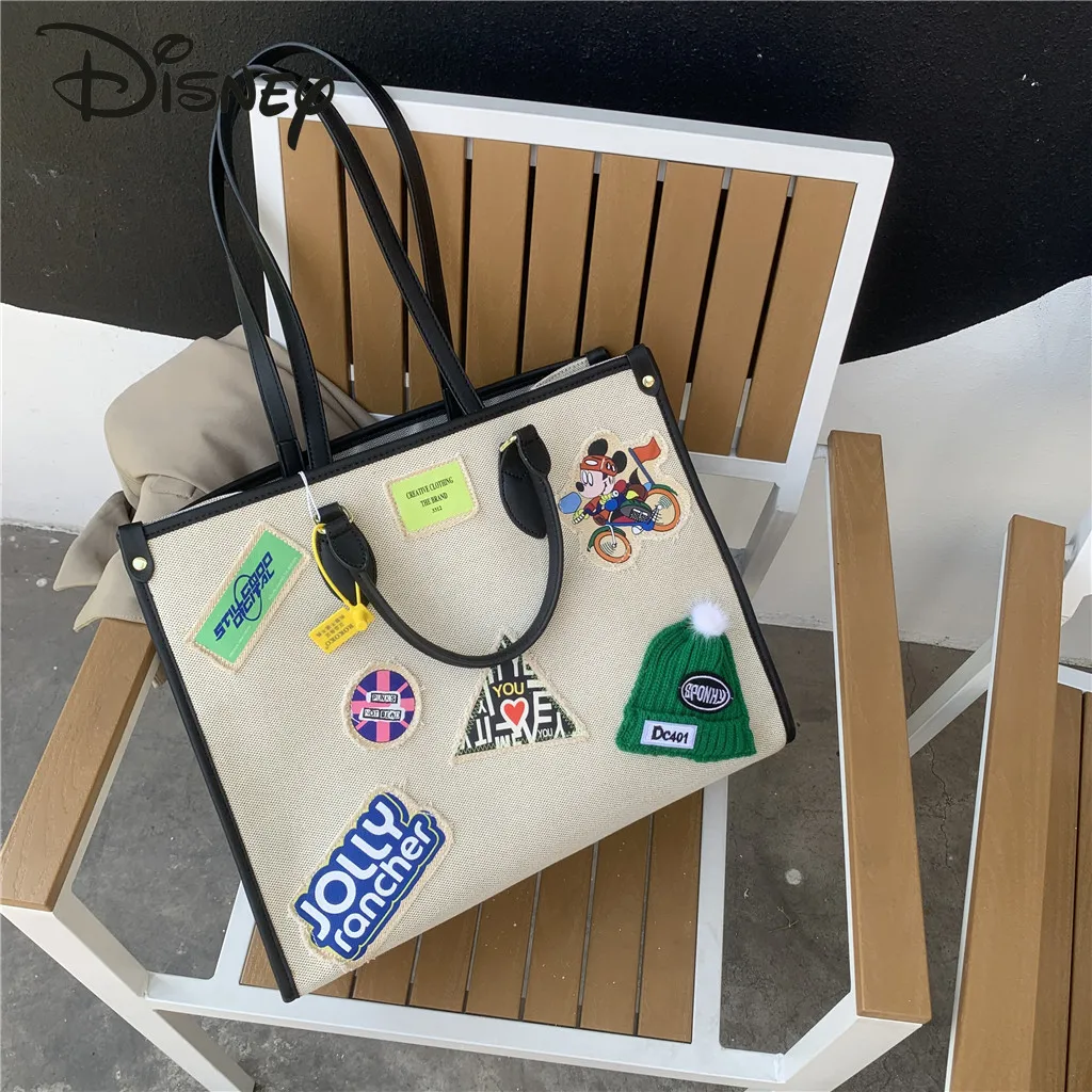 

Disney's New Women's Handbags Luxury Brand Fashion Women's One-shoulder Messenger Bag Personality Trend Travel Portable Tote Bag