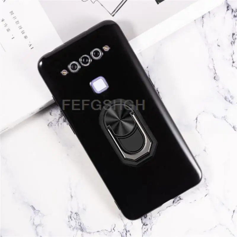 Мягкий силиконовый чехол из ТПУ для телефона TCL Plex T780H 6,53 дюйма с кольцом на палец