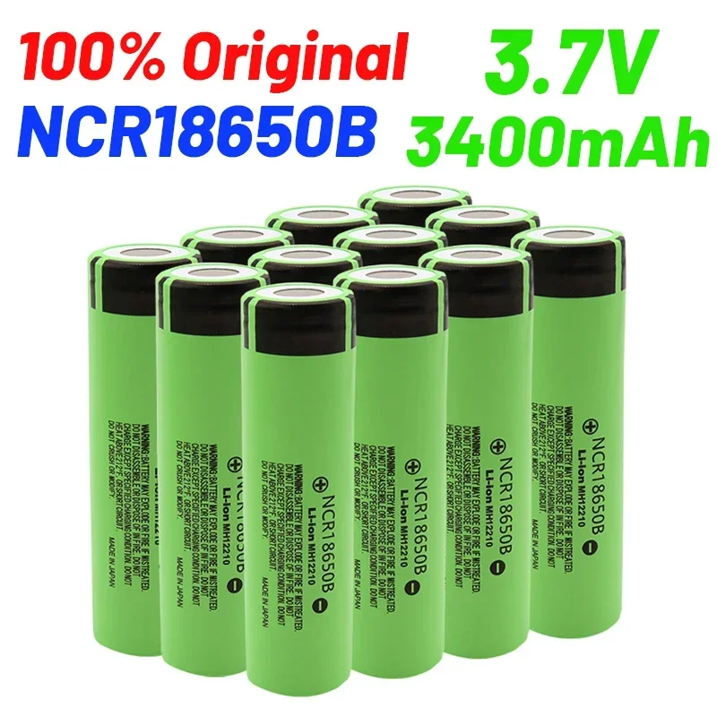 

100% Original Battery, 18650 3.7V, 3400mAh Suitable for Flashlights, Electric Toothbrushes, New Rechargeable Battery NCR18650B