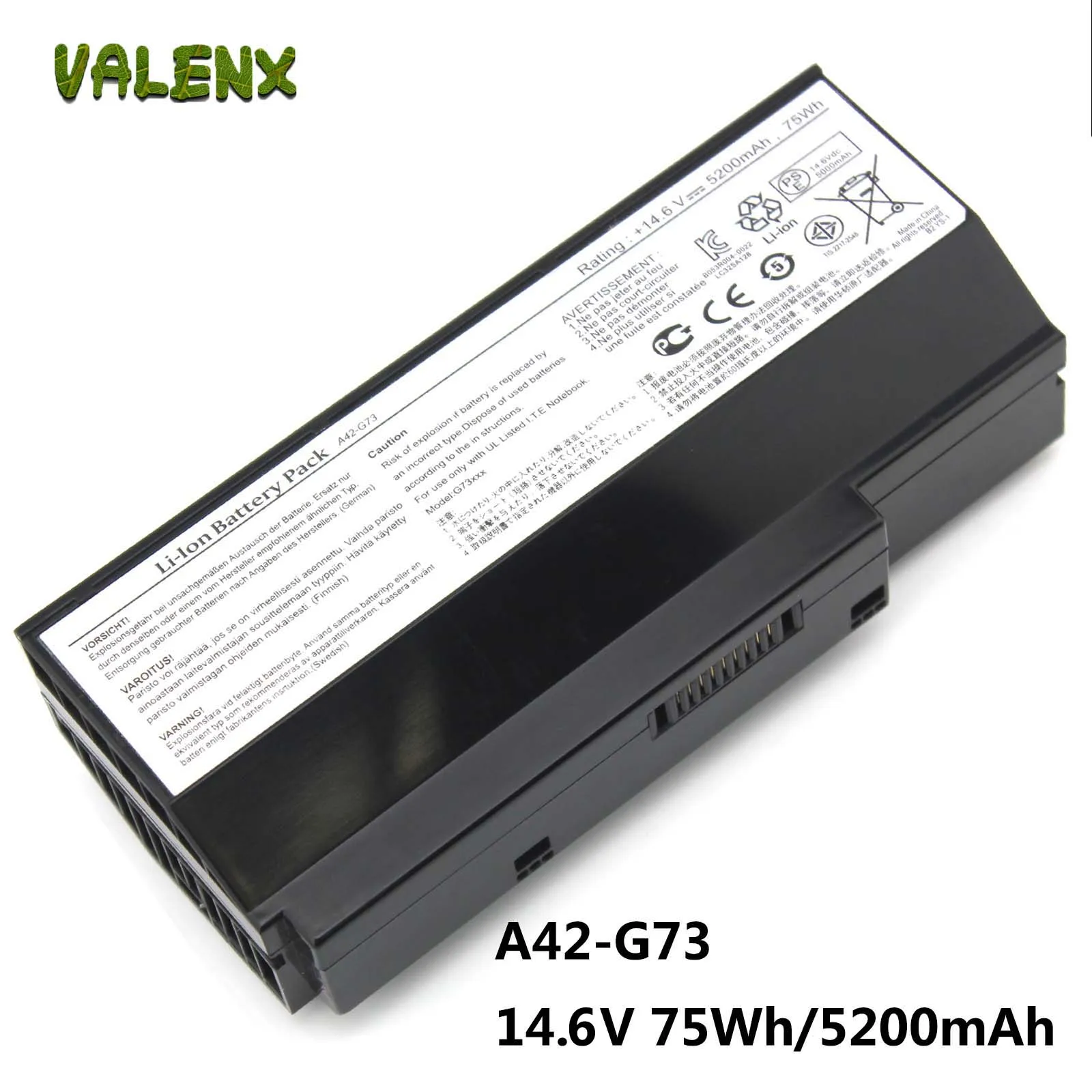 14,6 V 5200mAh Новая батарея для ASUS A42-G73 70-NY81B1000Z G53 G53J G53JH G53JW G53JX G53S G53SW G73 G73J G73G G73JH