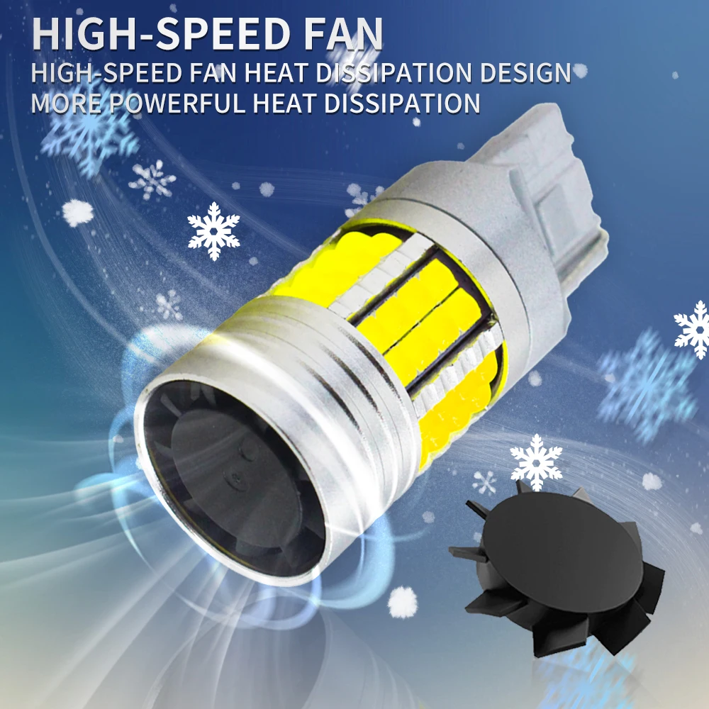 2 Шт. 1156 7440 T20 BA15S P21W 48SMD Canbus 3030 Светодиодные Задние Фонари С Охлаждающим