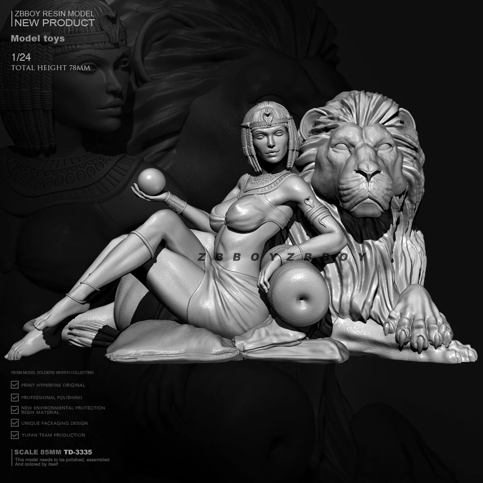 

1/24 Lion Queen Resin Figure Soldier TD-3335