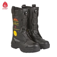china factory high quality en15090 certified leather firefighter safety boots for firefighting or mining