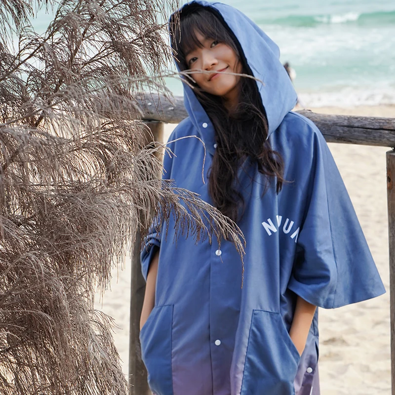 Nu-June Diving Towel Clothing Men's and Women's Quick-Drng Surfing Poncho Absorbent Beach Fleece-lined Warm Swimming ...