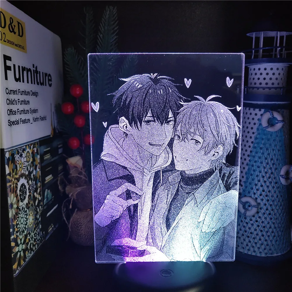 

Аниме 3D ночные светильники с Sato Mafuyu Uenoyama Ritsuka манга светодиодный декоративный осветитель красочная визуальная лампа для спальни Lampara