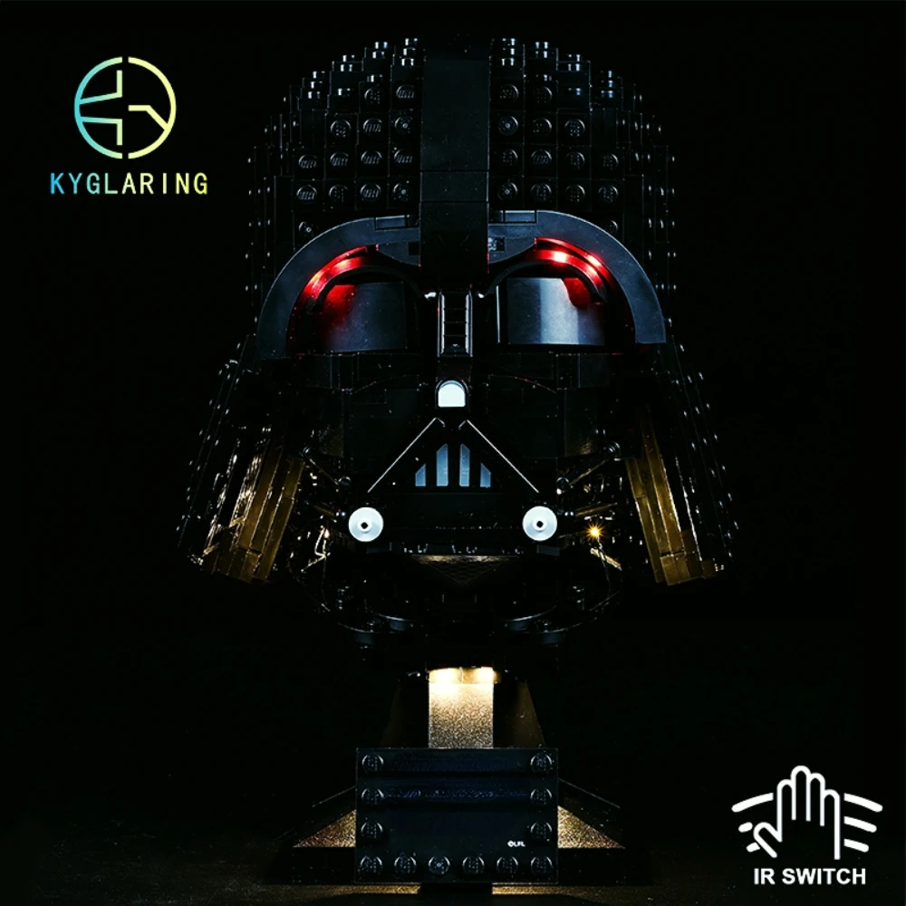 Kyglaring Led Lighting Set DIY Toys for 75304 Star Darth Dark Lord Vader Helmet Collectible Building Wars