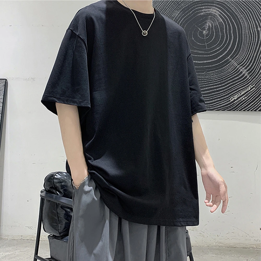

100% Cotton Five Half Sleeve Men's Women Summer T-shirt Loose Short-sleeved Casual Basic Shirt O Neck Solid Color Oversize