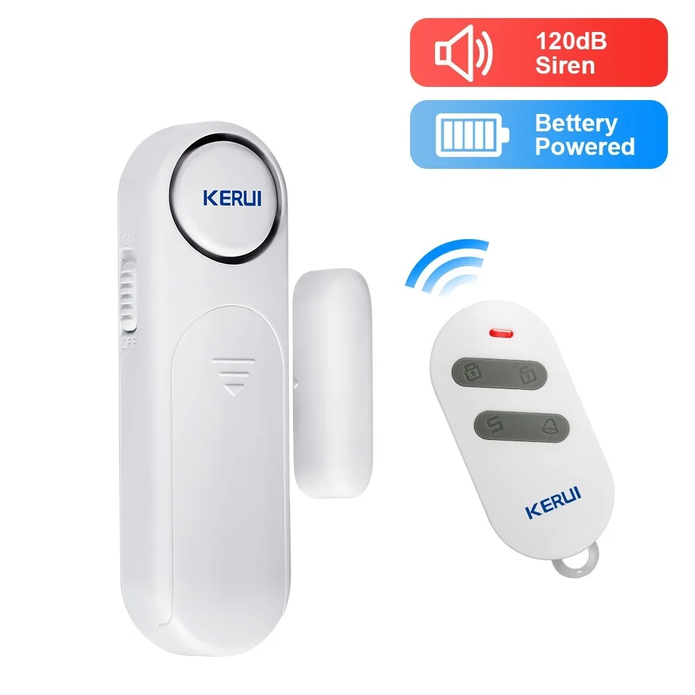 

D121 Wireless Door Window Magnetic Sensor Alarm 120dB Anti-theft 300ft Remote Control Detectors Home Security Alarm System