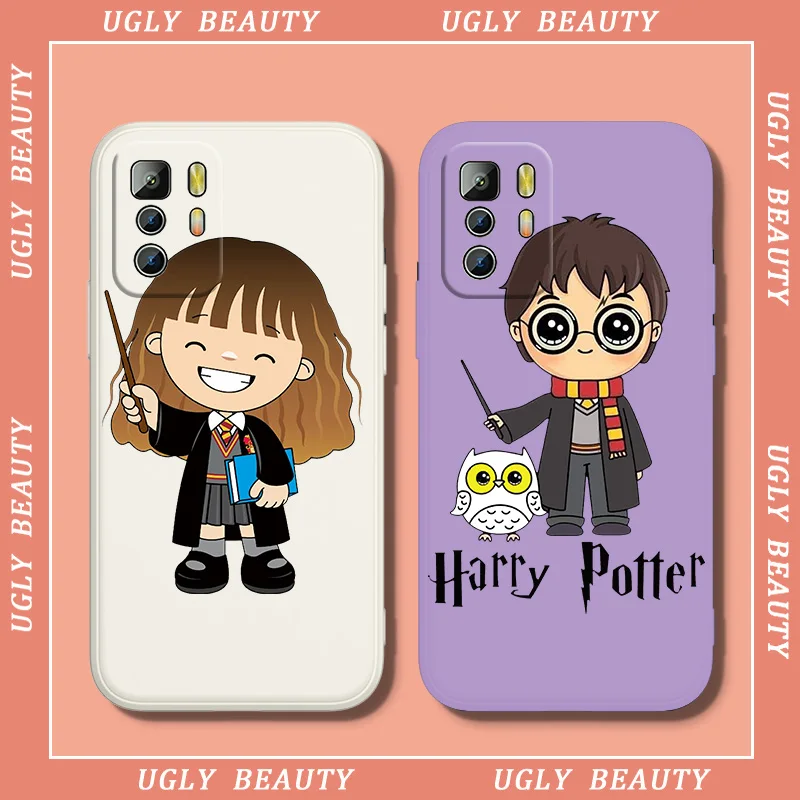 

P-Potter Cartoon Harry Protagonist Phone Case For Xiaomi Redmi Note 11T 11 11S 10T 10 9T 9S 9 8T 8 7 6 5 Pro Liquid Rope Cover