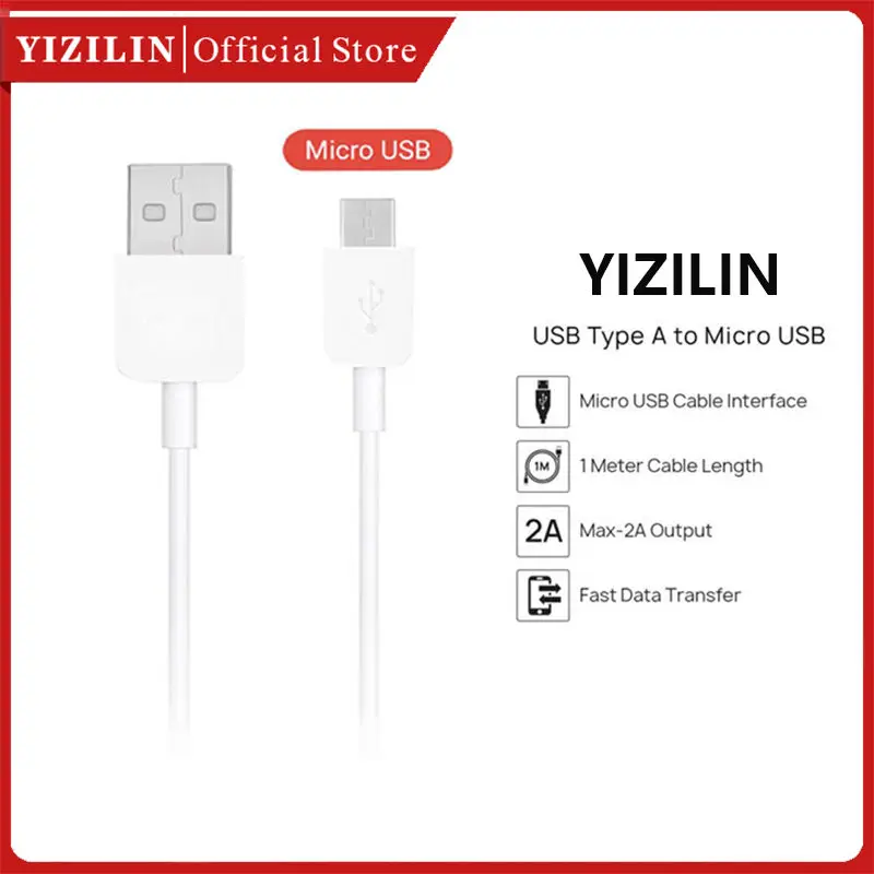 

YIZILIN Cable Original 2A Fast Charging Cables Micro USB Data Line Transfer USB for HUAWEI Nova3i Mate 8 P8 Y5Lite Y9 Y7 Y6 Pro