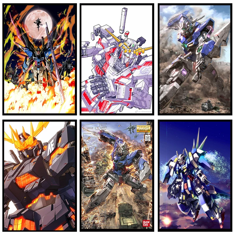Японский классический аниме постер на мобильный костюм Gundam мультяшный принт