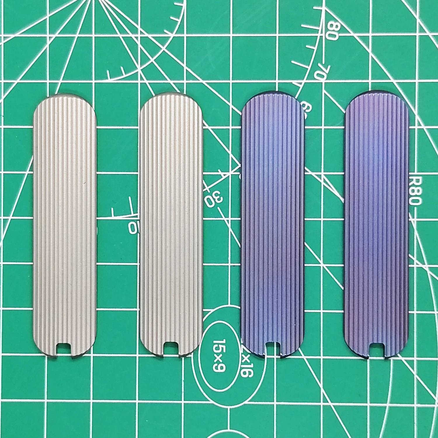 

1 Pair Hand Made Titanium Alloy Scales for 58mm Victorinox Swiss Army Knife