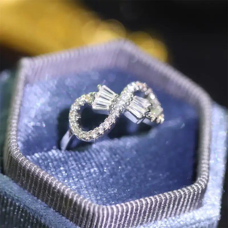 

2022 New Bohemia Colorful Bow Charm Rings Luxury Personality Design Party Wedding Zircon Rings Fashion Jewelry for Women Gifts