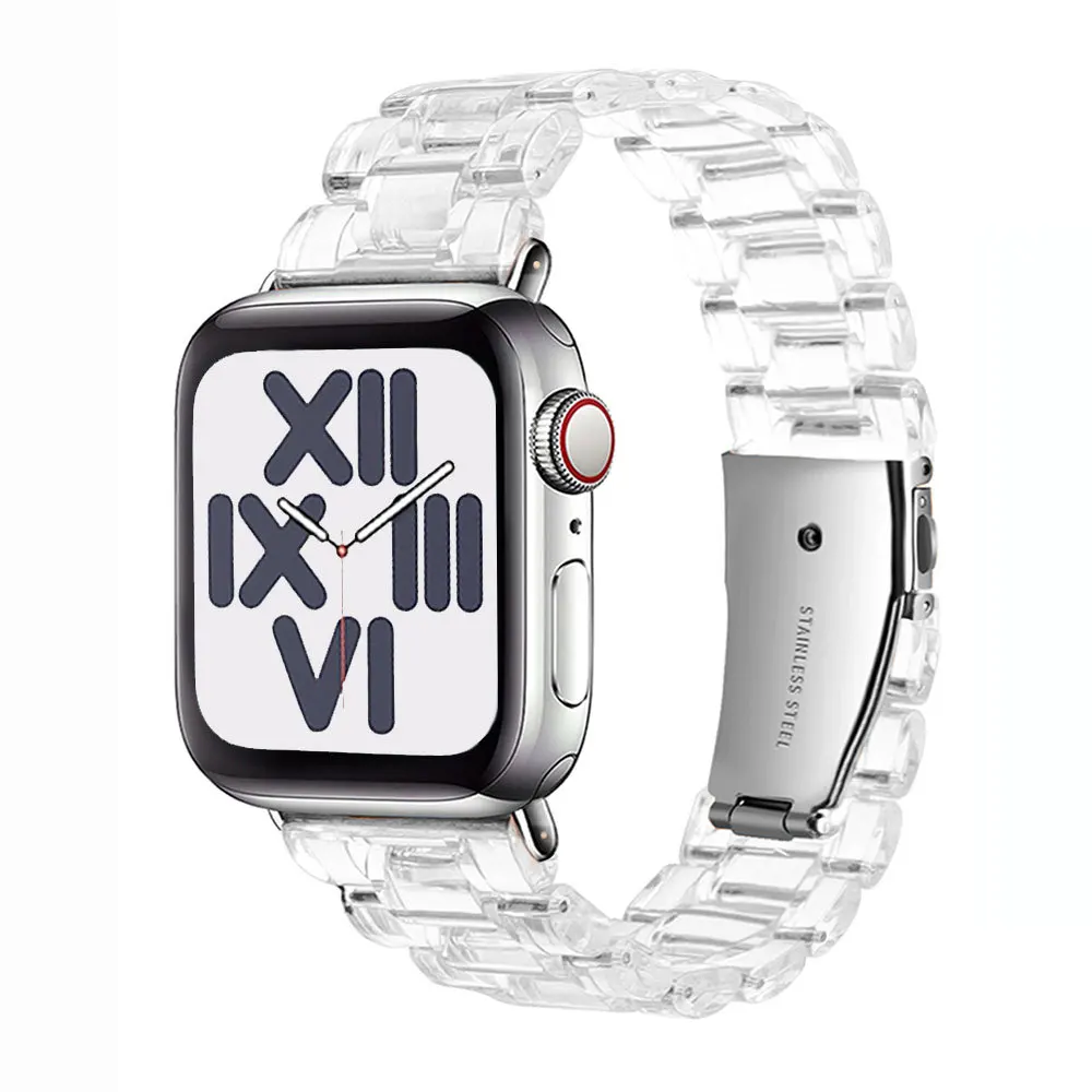 Ремешок полимерный для Apple Watch Band 42 мм 38 мм, прозрачный браслет для Iwatch Se Series 3 2, новый товар