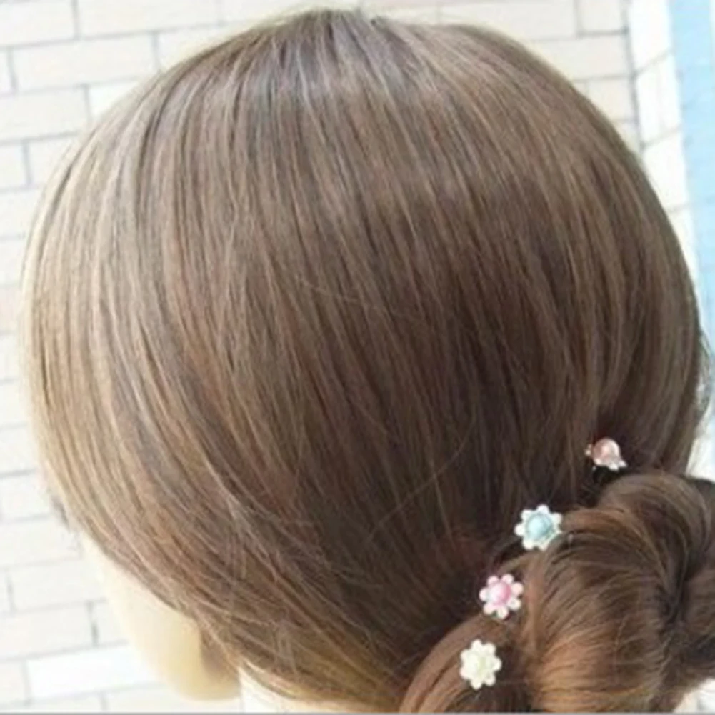 

20Pcs Alloy Pearls Flower Hairpins U-shaped Pin Metal Barrettes Simulated Pearl Bridal Hair Accessories Wedding Hairstyle Tools