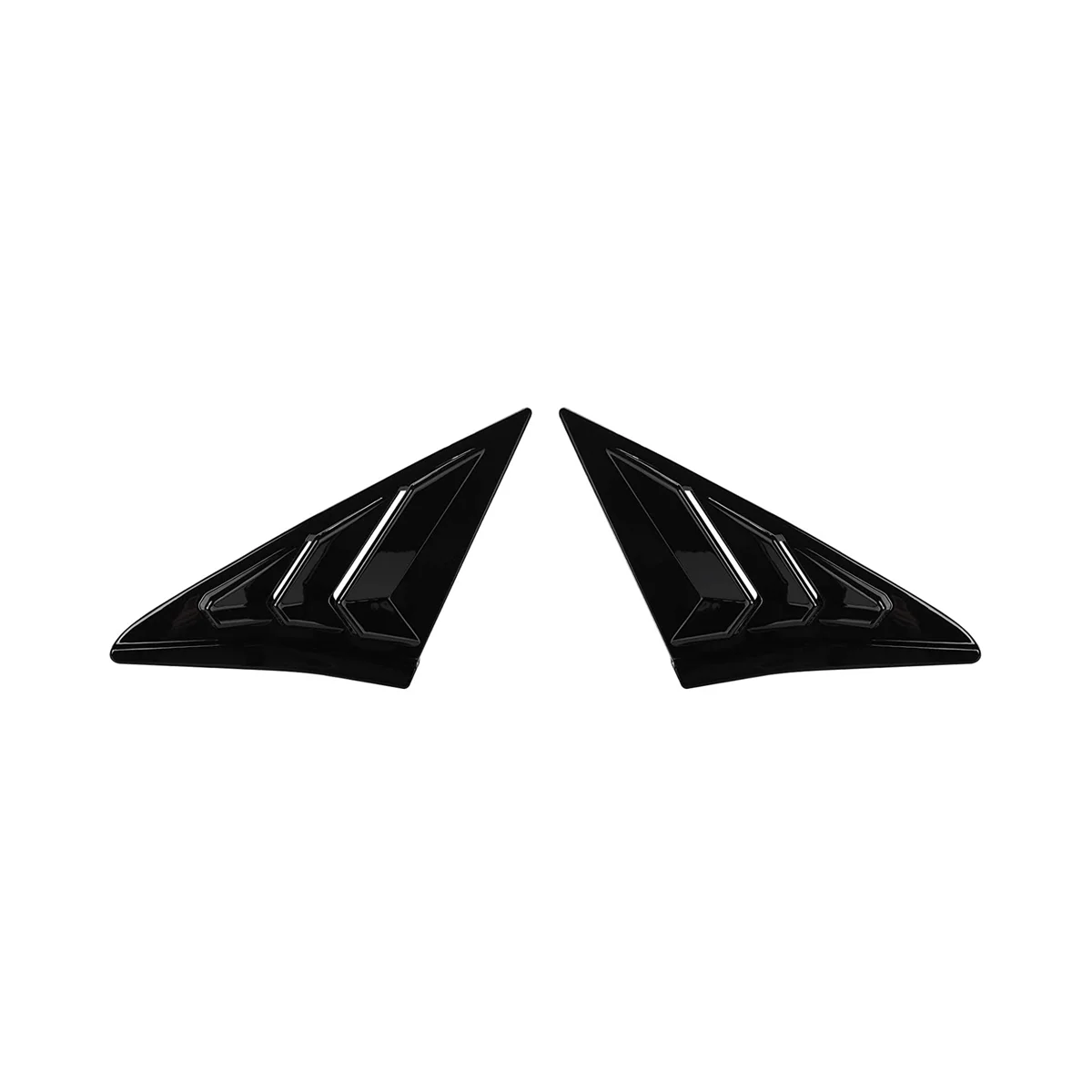 

Жалюзи для заднего бокового окна треугольные жалюзи для Honda Civic Hatchback 2016-2021 ярко-черные