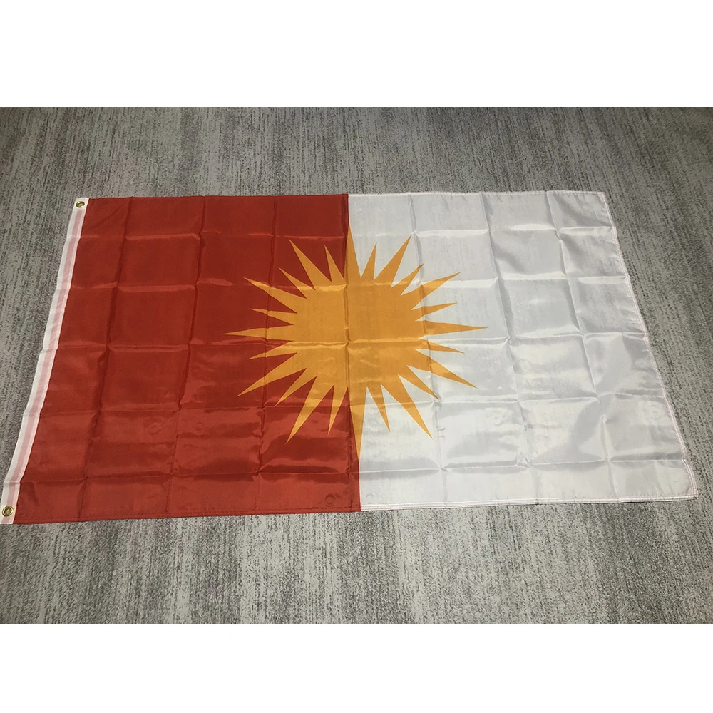 Флаг на заказ Yezidi 90*150 см Yezidi/Yezidische Flagge/Drapeau Lalish/Tausi Melek/Ezdi/Ezdixan'