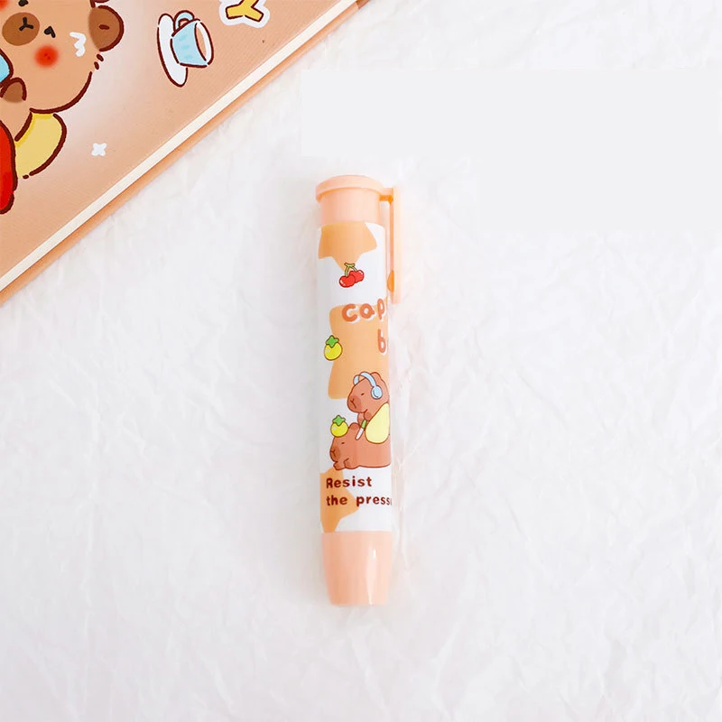 Кавайная капибара ластик для пресса эстетические школьные принадлежности все