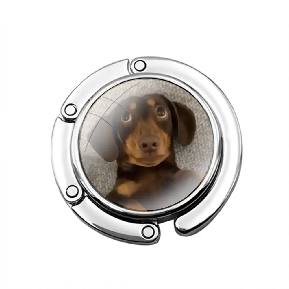 Складной крючок для женского стола Такса собачка складной декоративный хранения