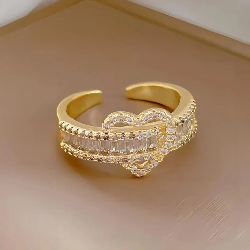 Модные часы с круглым кубическим цирконием металлическое кольцо геометрическим