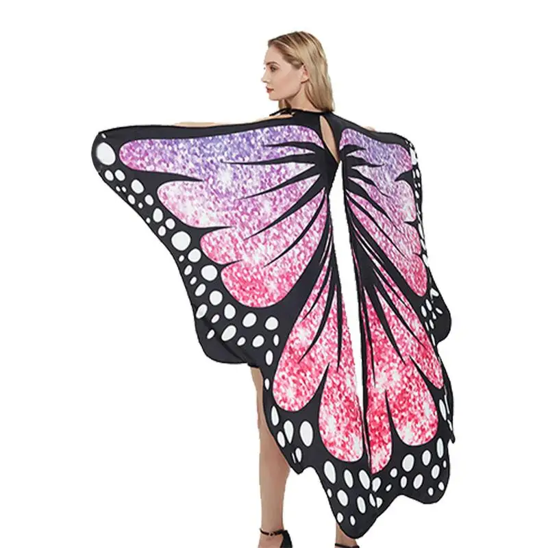 

Костюм бабочки для девочек, накидка с крыльями бабочки, шаль с бабочкой для Хэллоуина, платья, подарки на день рождения и Рождество