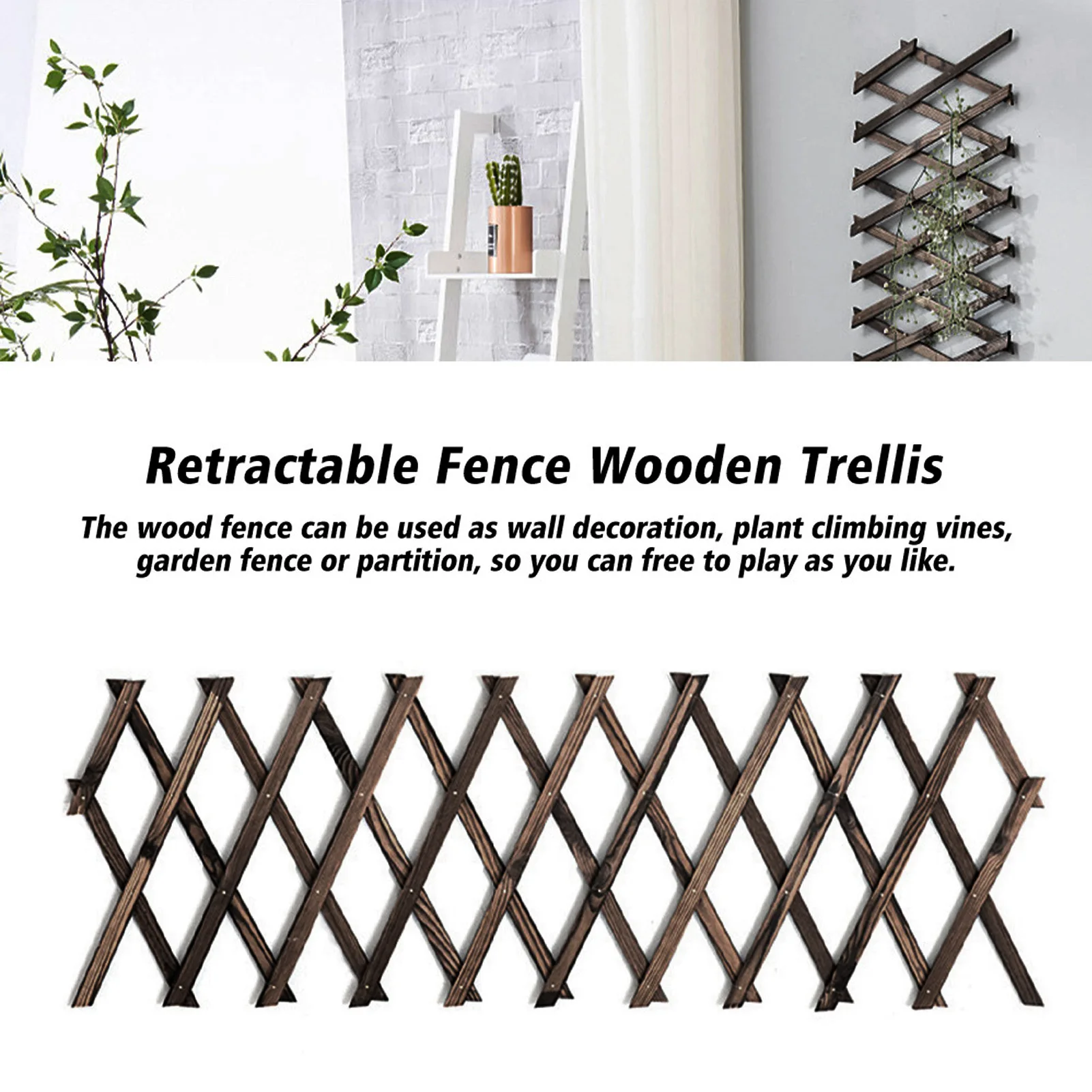 

Extra Thick Expandable Plant Climb Hanging Frame Trellis Plant Support Fence Indoor Air Plant Vertical Rack Wall Decor