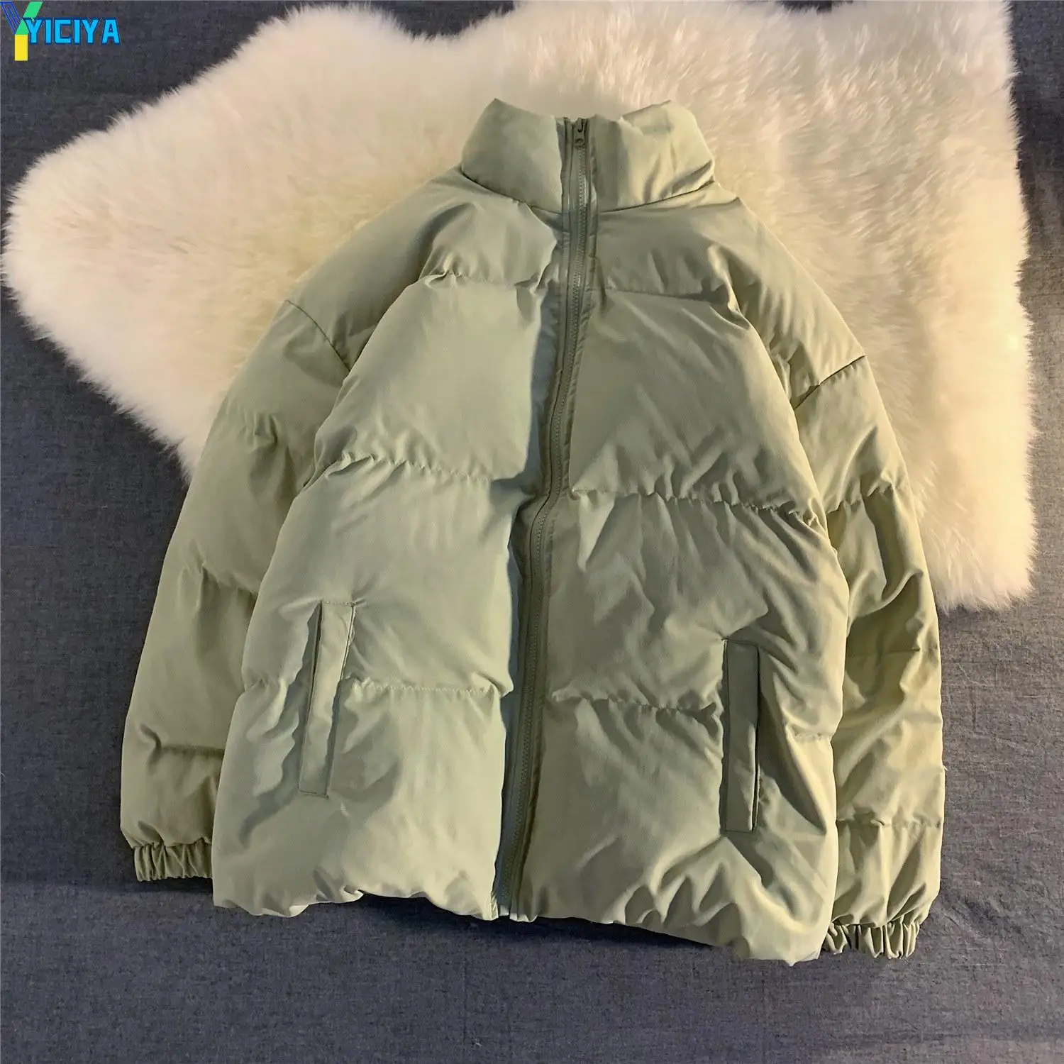 YICIYA Coats Woman And Men Winter 2023 Harajuku Jacket Mens Streetwear Hip Hop Parkas Solid Female Clothing Puffer Jackets Y2k