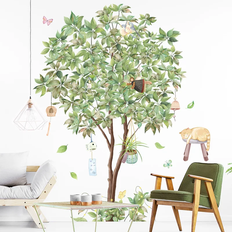 

Tree Wall Stickers for Background TV Sofa Living Room Bedroom Murals Wall Decoration Vinyl Mural Removable Wallpapers