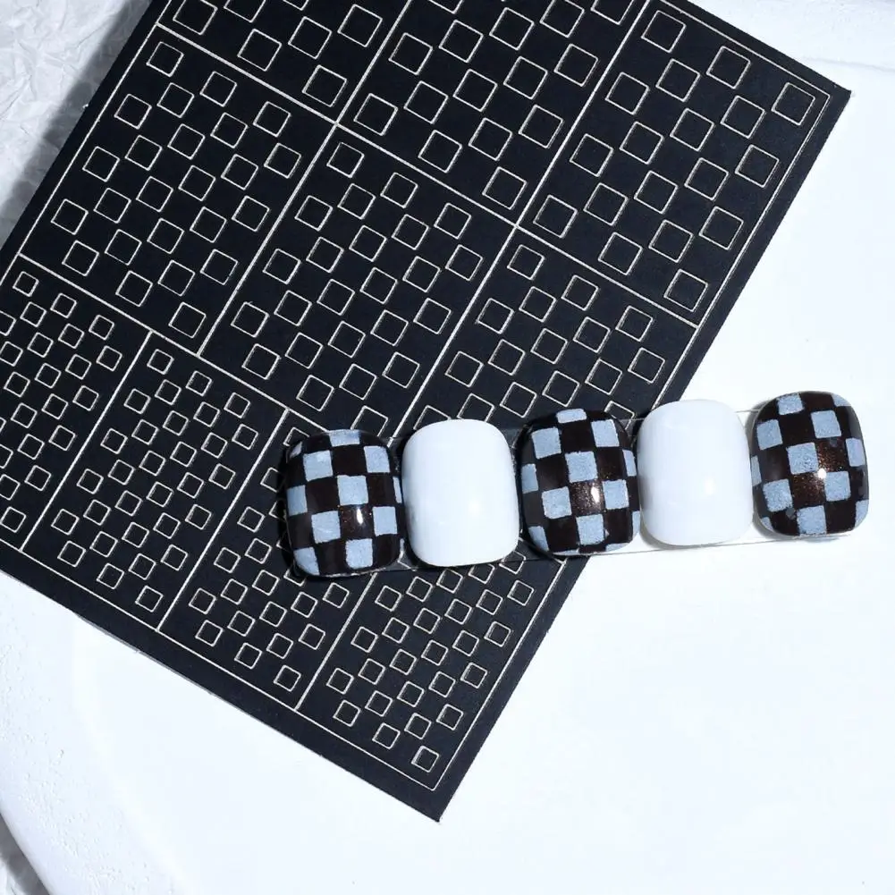 Акриловая наклейка для ногтей 6 листов ромба квадратная рыба леопардовая полоса