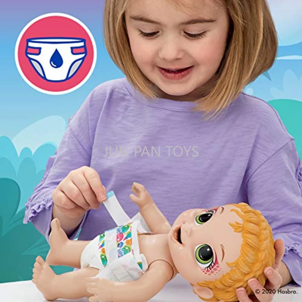 Фото Оригинальная коллекционная кукла Hasbro Baby Alive Glam Spa Baby Good Night Peppa Pig Dino Cuties Unicorn с мягким телом, светлыми волосами, детская игрушка №5