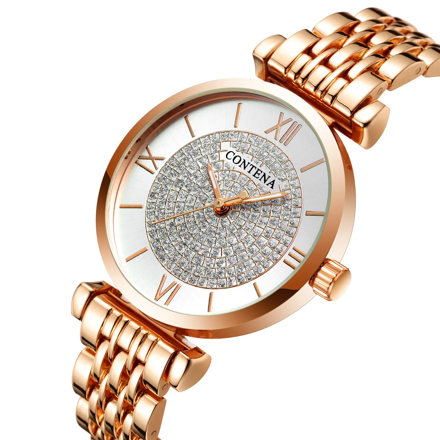 

Women Watches Luxury Rhinestone Gold Silver Quartz Wristwatch Fashion Dress Stainless Steel Ladies Bracelet Clock montre femme