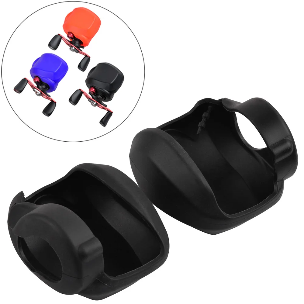 

2Pcs/set Portable Baitcasting Fishing Reel Protective Cover Rubber baitcaster reel covers Right and Left Protector Case Storage