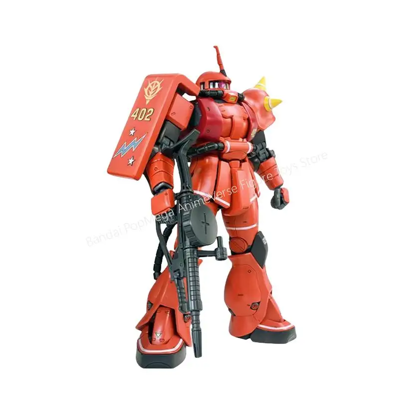 Фото Оригинальный комплект модели Bandai Gundam, аниме-фигурка PB MG 1/100 MS-06FS ZAKU II J.RIDEN'S CUSTOM, экшн-фигурки, игрушки, подарок для детей №3