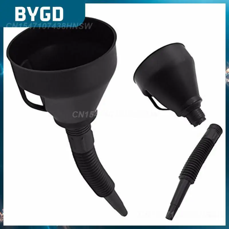 

Car Motorcycle Fuel Funnel Flexible Detachable Spout Black Plastic Funnel With Filter Thickened Oil Hopper Refueling Funnel