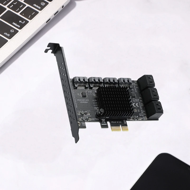 Карточка PCIE 10 портов для майнинга PCI Express 3 0 контроллер на SATA3 Плата расширения E X4 X1
