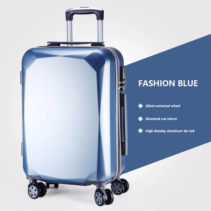Korean Diamond Type Large Capacity Universal Wheel Trolley Case, 20 Inch Boarding Password Lock Suitcase