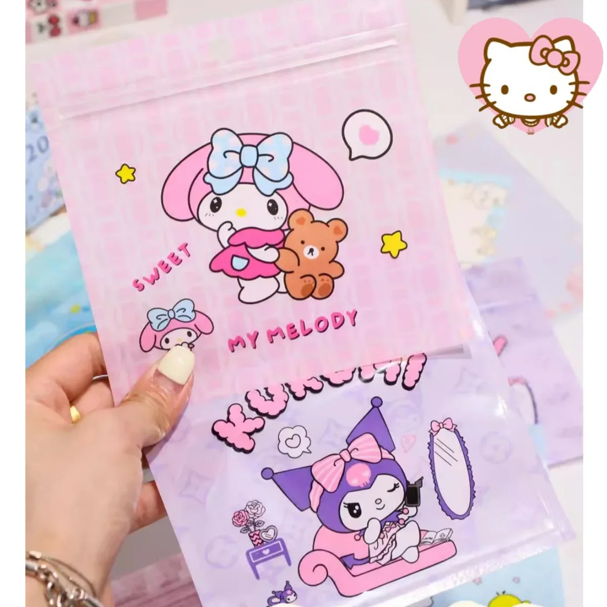 Самозапечатывающаяся сумка для хранения Sanrio hello kitty упаковочная и органирующая