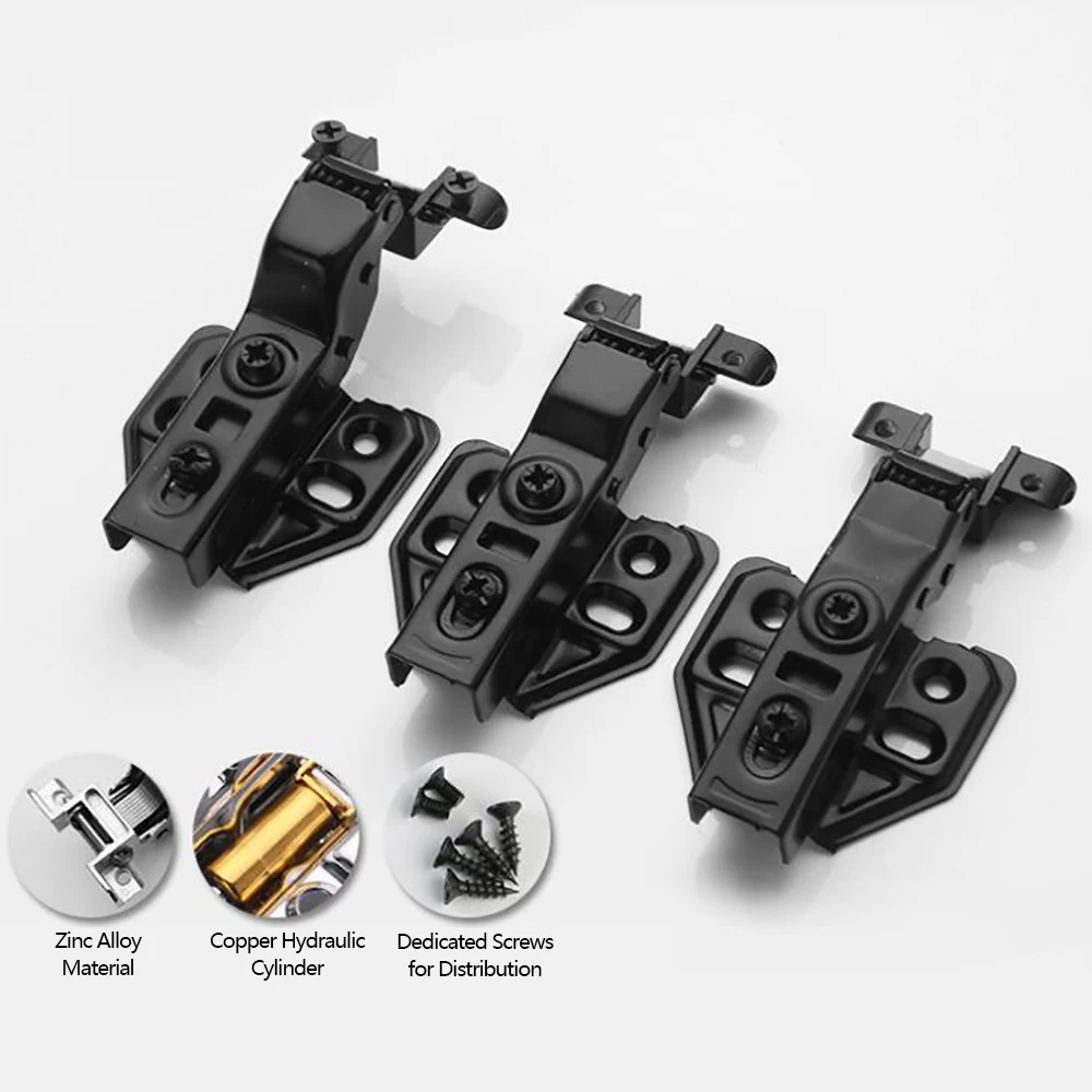

1Pcs Aluminum Frame Door Hinge Hydraulic Damping Glass Door Hinge Mute Buffer Hinge For Wine Cabinet Cupboard Wardrobe Bookcase