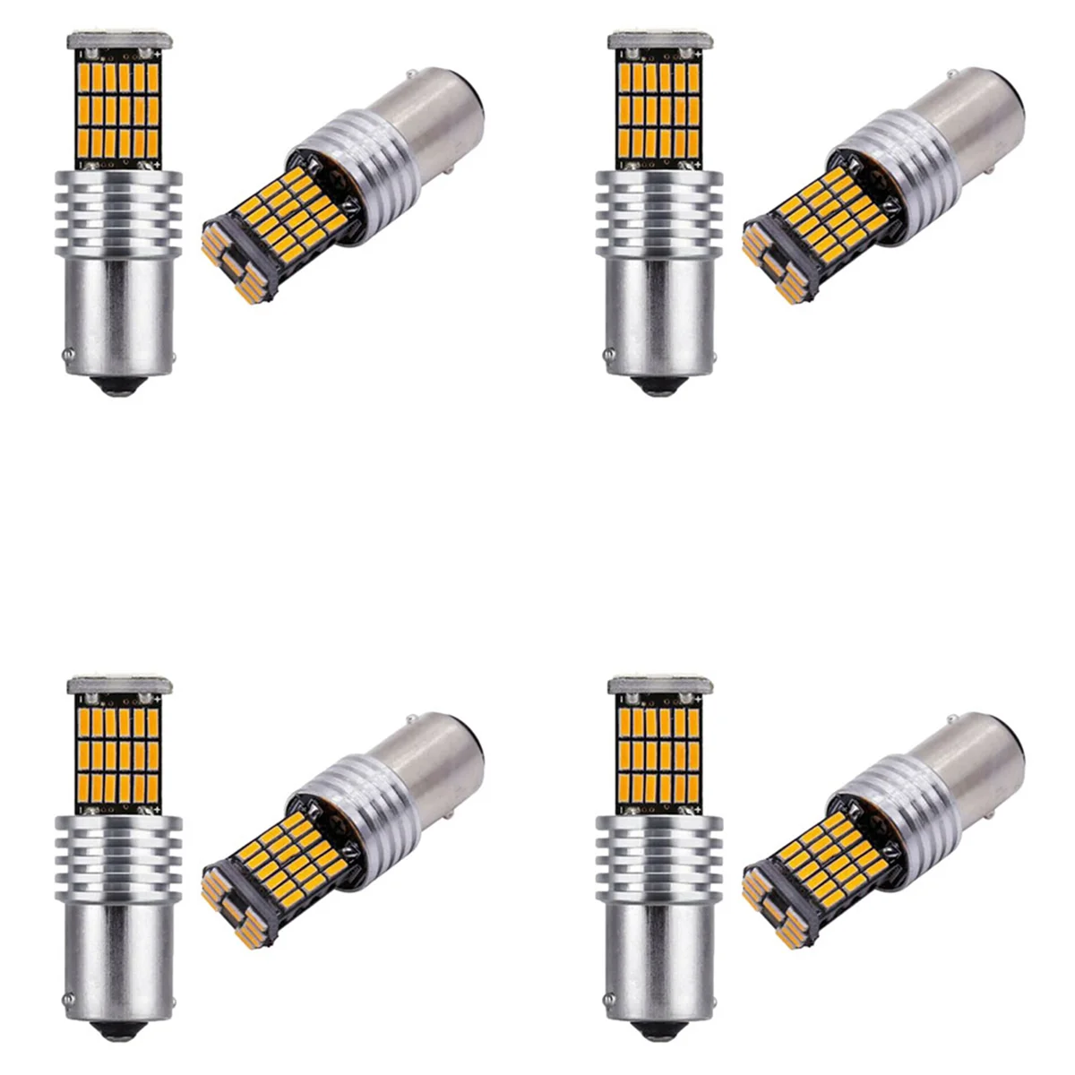 

8 x 1156 Amber 7506 P21W LED Bulbs BA15S Yellow Front Rear Turn Signal Lights