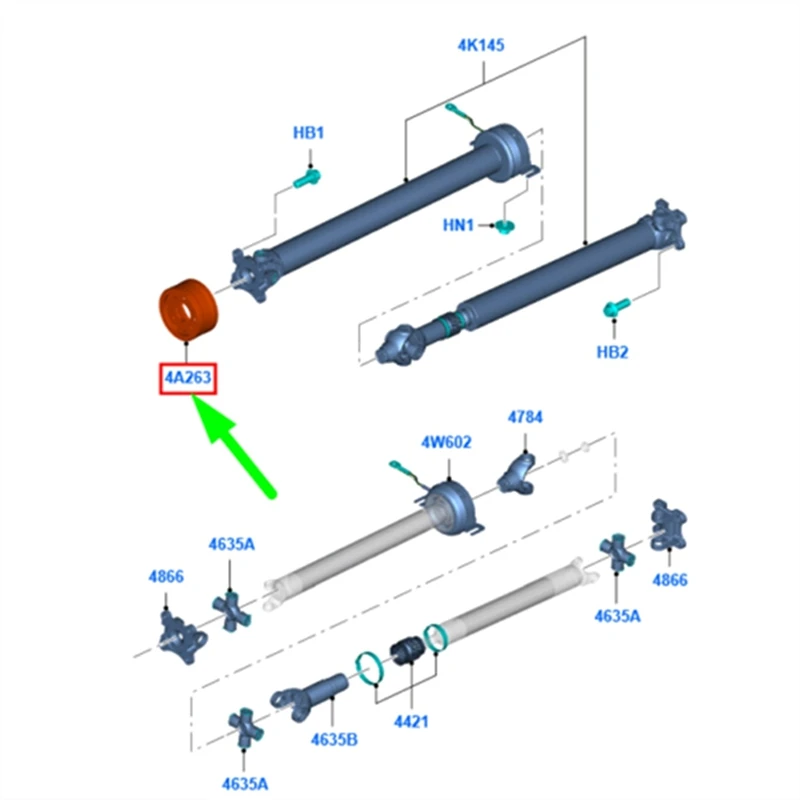 5228344 Задний демпфер приводного вала AB39-4C025-BD для Ford Ranger MK3 2013р.