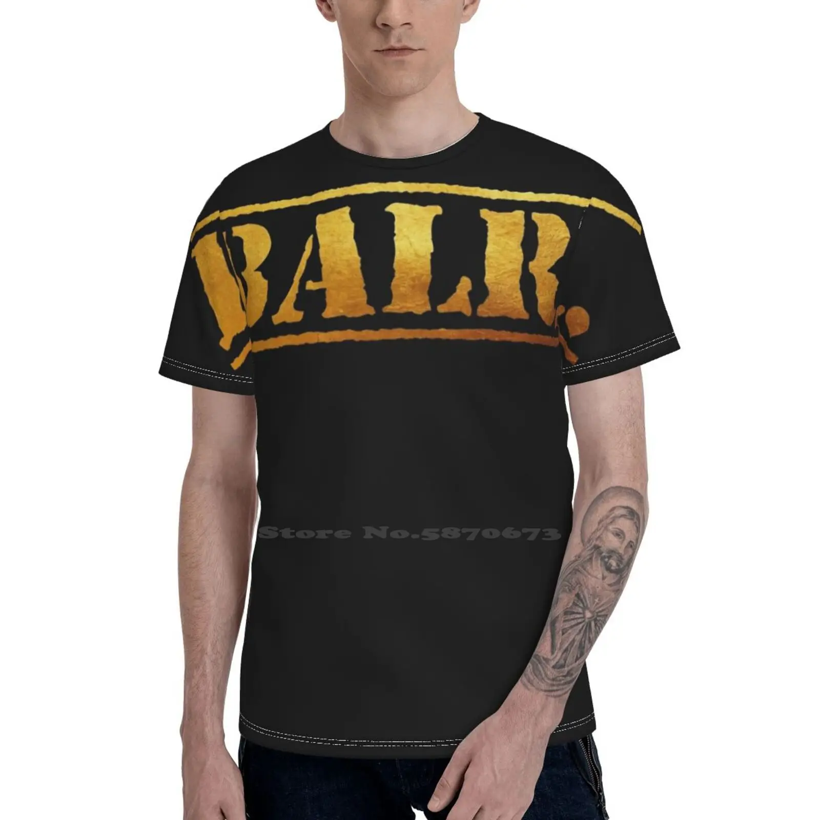 Футболка с 3D-принтом черная принтом |