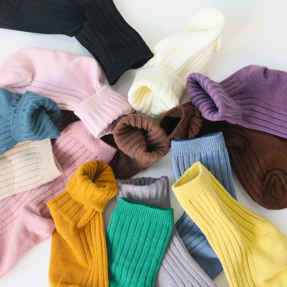 

Однотонные детские носки, зимние Мультяшные дышащие сохраняющие тепло мягкие детские носки в полоску для маленьких мальчиков и девочек, детская школьная форма, носки