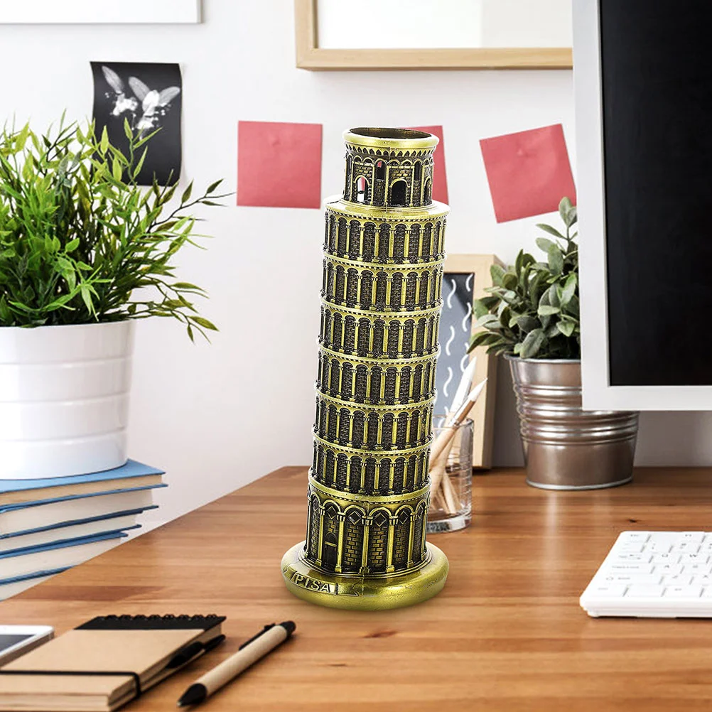 Миниатюрная наклонная башня Пизы модель путешествия домашний декор статуи сплав