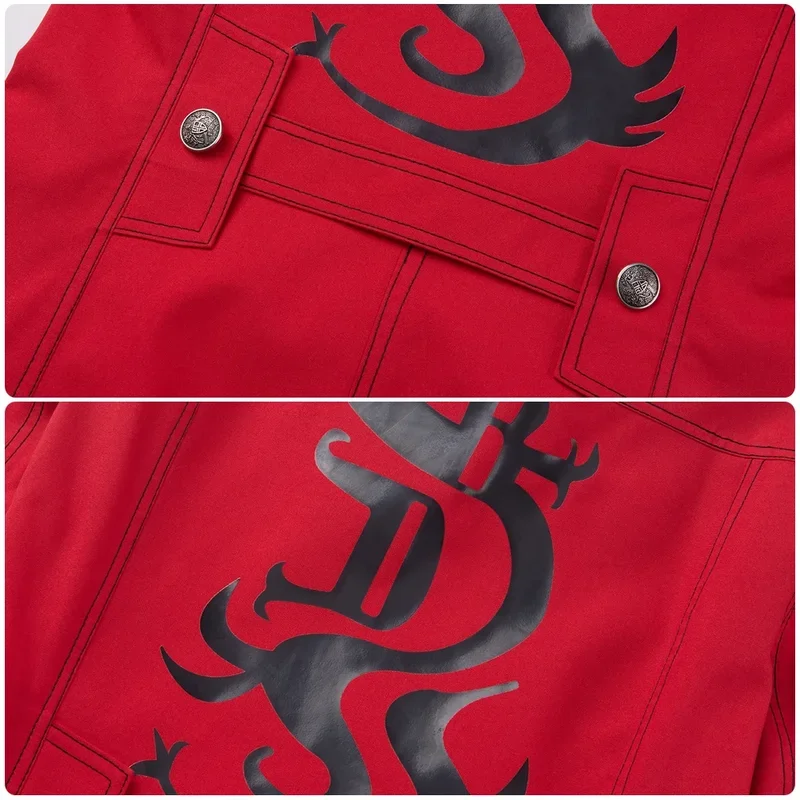 Токио Черный Дракон Тайдзю Шиба Аниме Косплей Костюм Том. 11 красное пальто с