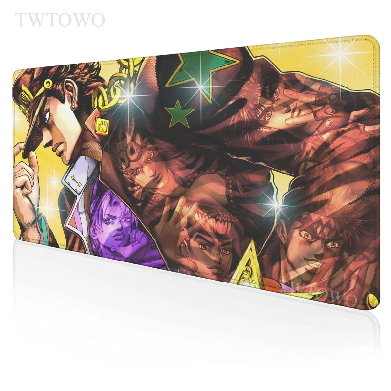 

Коврик для мыши Jojo's Bizarre Adventure Anime, новый большой Настольный коврик для мыши, коврик для ноутбука, натуральный каучук, нескользящий мягкий ков...