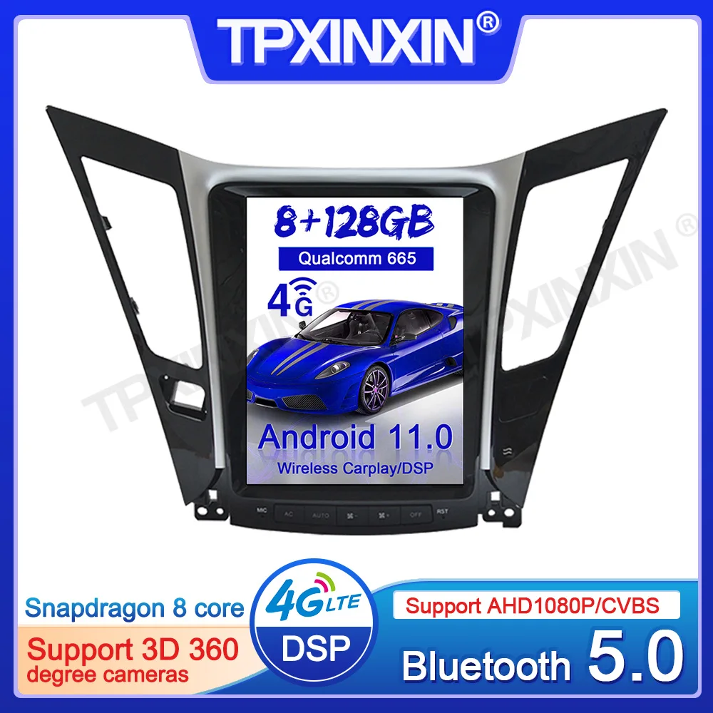 

Автомобильный мультимедийный плеер Qualcomm для Hyundai Sonata 8 2012-2014 Android 11, GPS-навигация, стерео головное устройство, автомобильное радио, Wi-Fi, Carplay