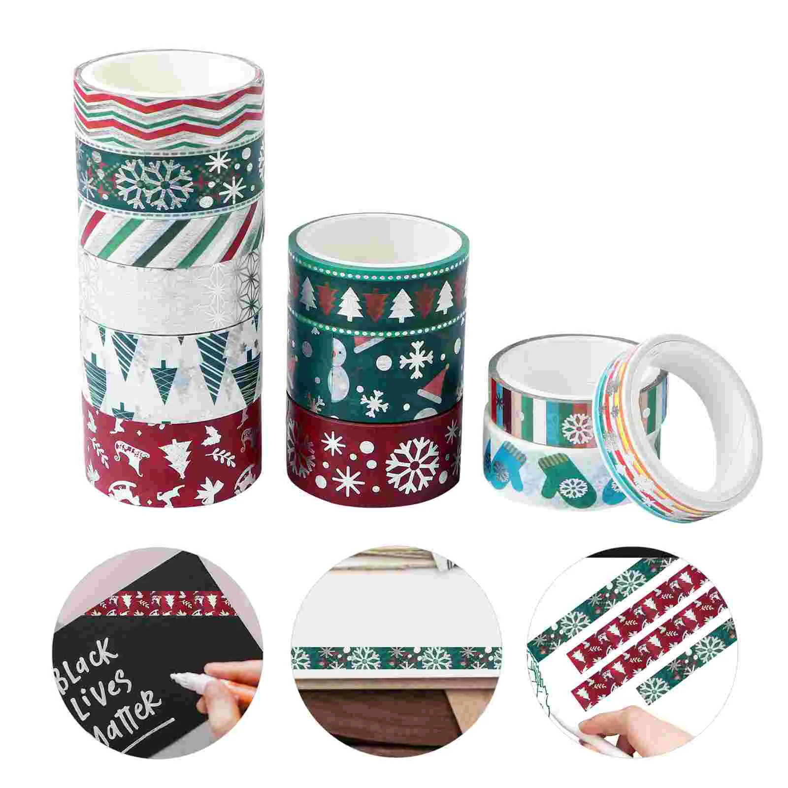

Tape Tapes Washi Christmas Diy Gift Masking Paper Craft Making Decorative Wrapping Scrapbook Holiday Duct Crafts Theme Package