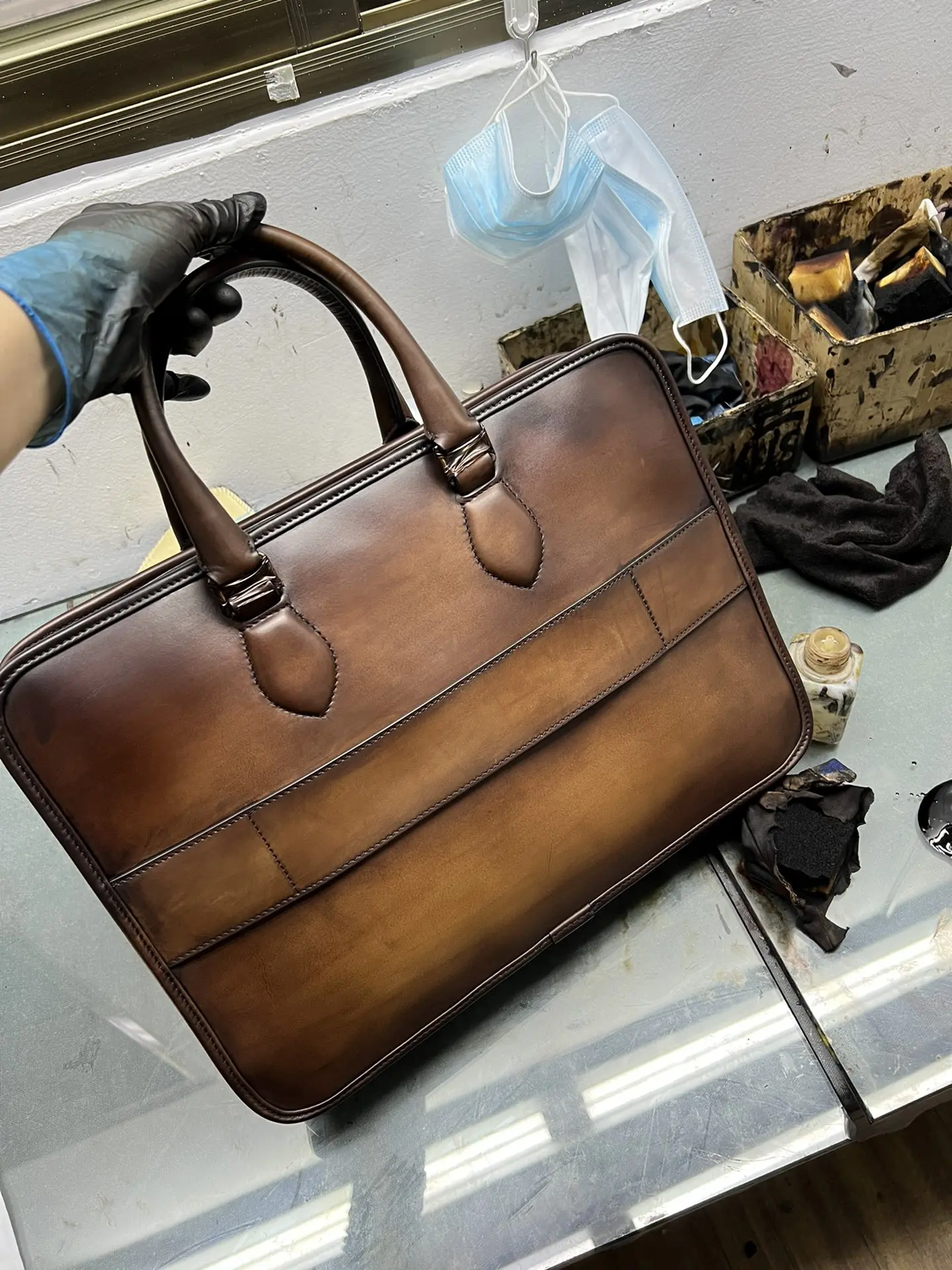 Briefcases Men Handbags Luxury Retro Leather Briefcases Business Bag Men